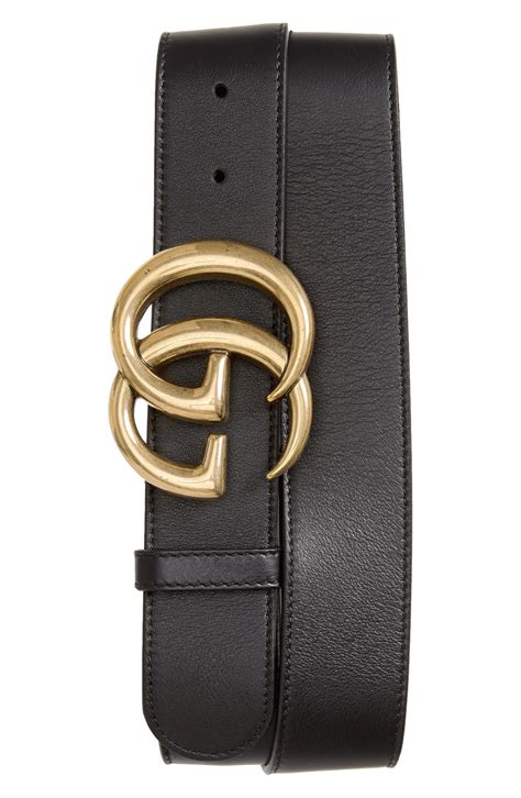 gucci logo leather belt